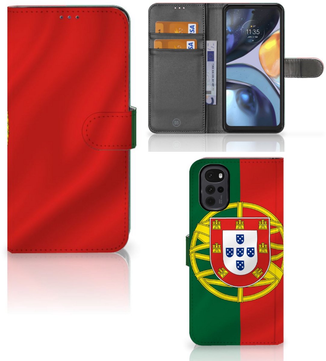 Motorola Moto G22 Bookstyle Case Portugal