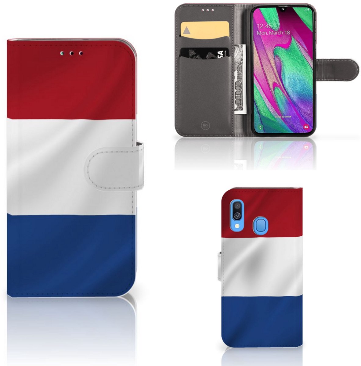 Samsung Galaxy A40 Bookstyle Case Nederlandse Vlag