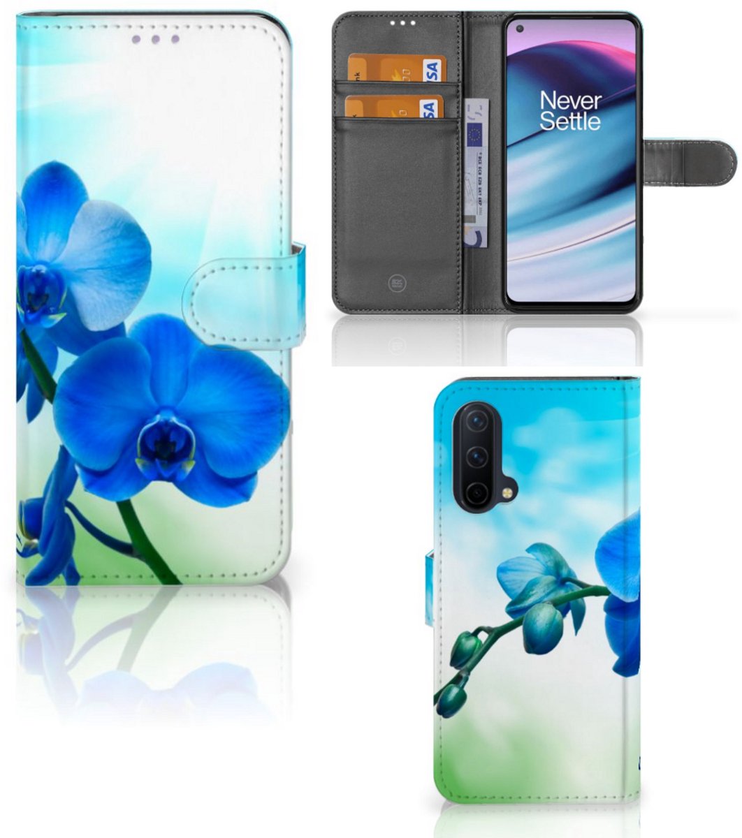 OnePlus Nord CE 5G Hoesje Orchidee Blauw - Cadeau voor je Moeder