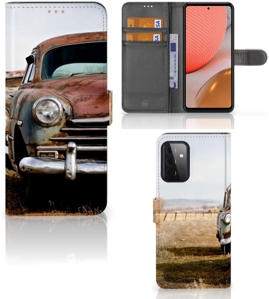 Samsung Galaxy A72 Telefoonhoesje met foto Vintage Auto