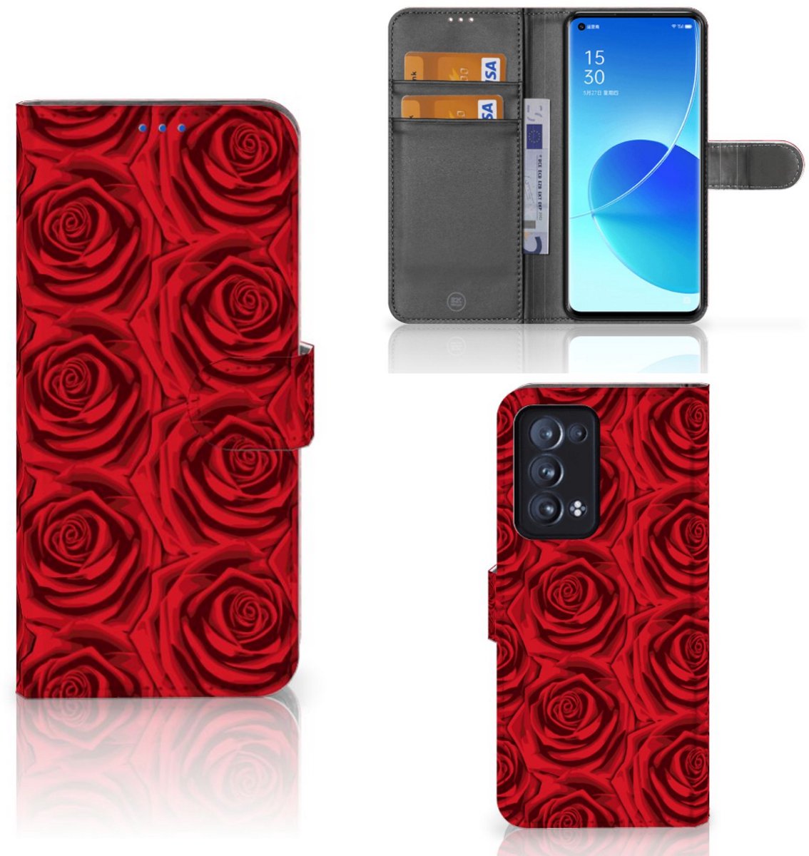 OPPO Reno 6 Pro Plus 5G Hoesje Red Roses