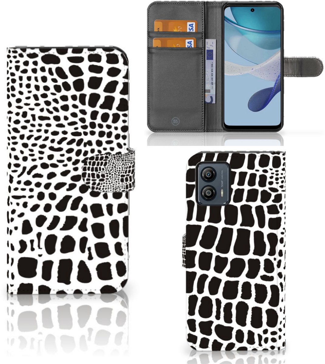 Motorola Moto G53 Telefoonhoesje met Pasjes Slangenprint