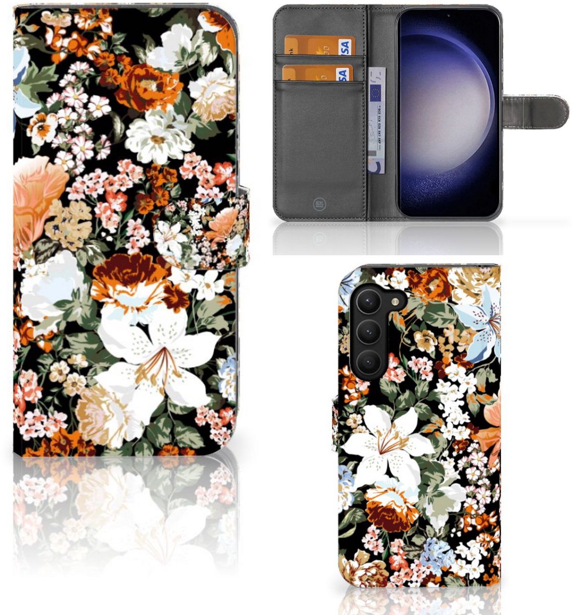 Hoesje voor Samsung Galaxy S23 Plus Dark Flowers