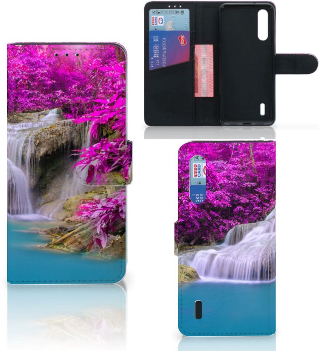 Book Case voor Xiaomi Mi 9 Lite Flip Cover Waterval