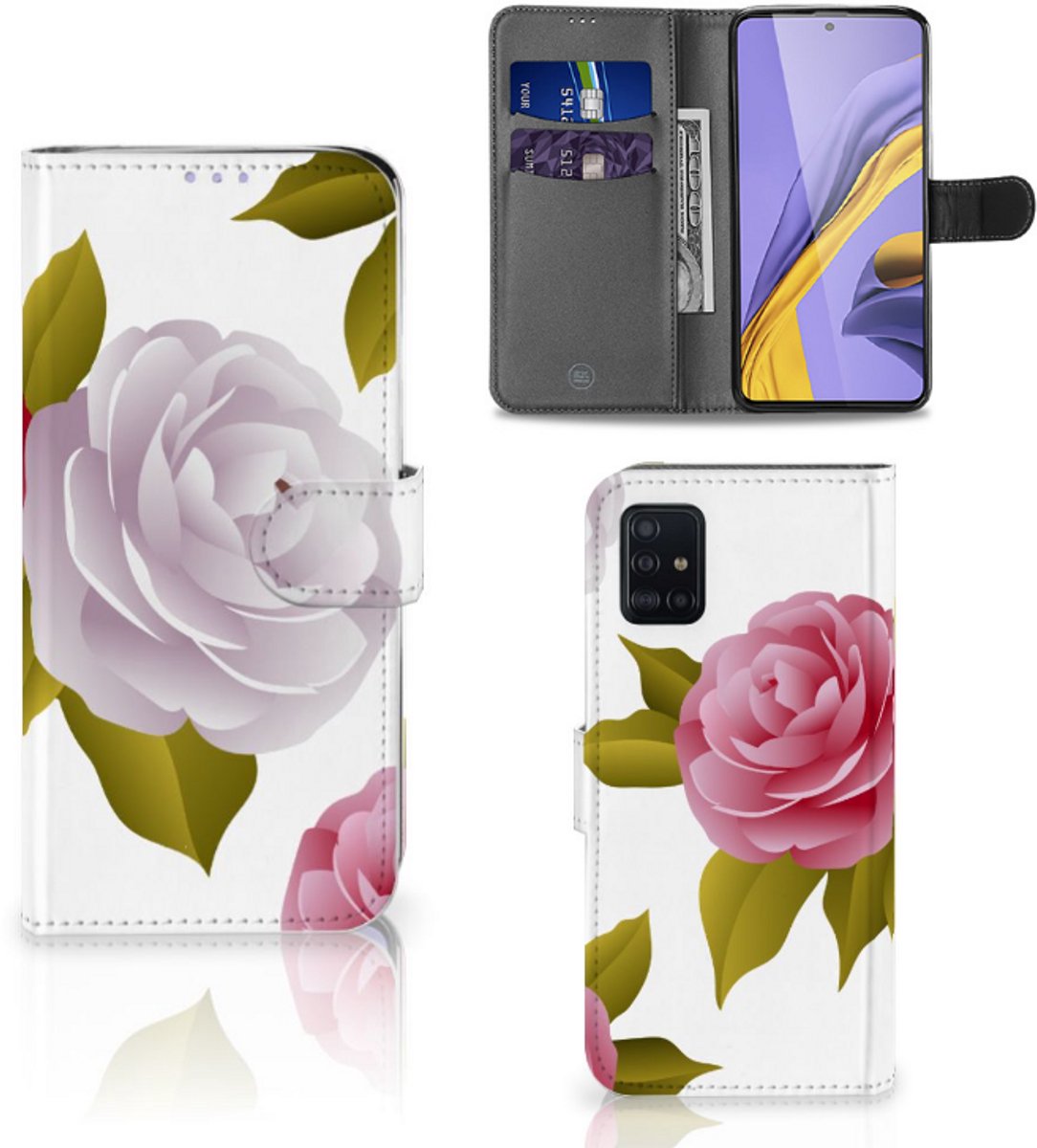 Samsung Galaxy A51 Hoesje Roses