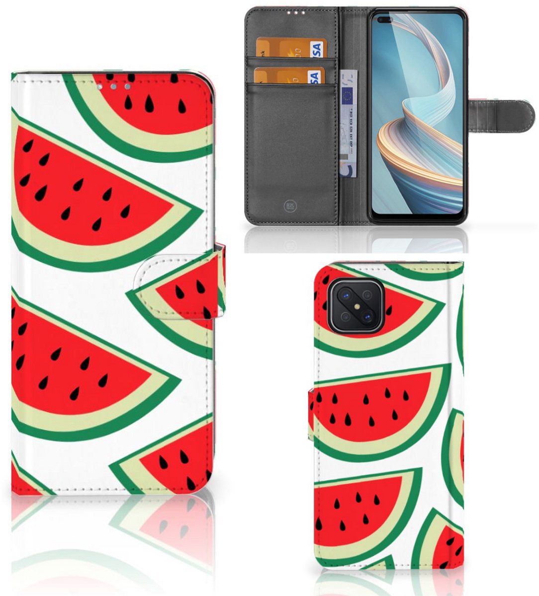 OPPO Reno4 Z Book Cover Watermelons