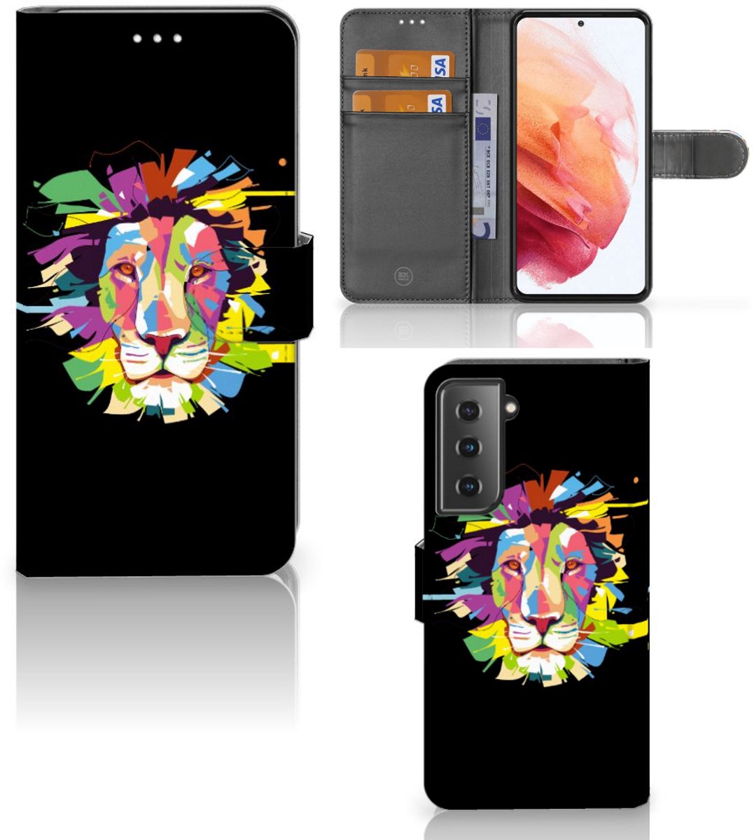 Samsung Galaxy S21 Leuk Hoesje Lion Color