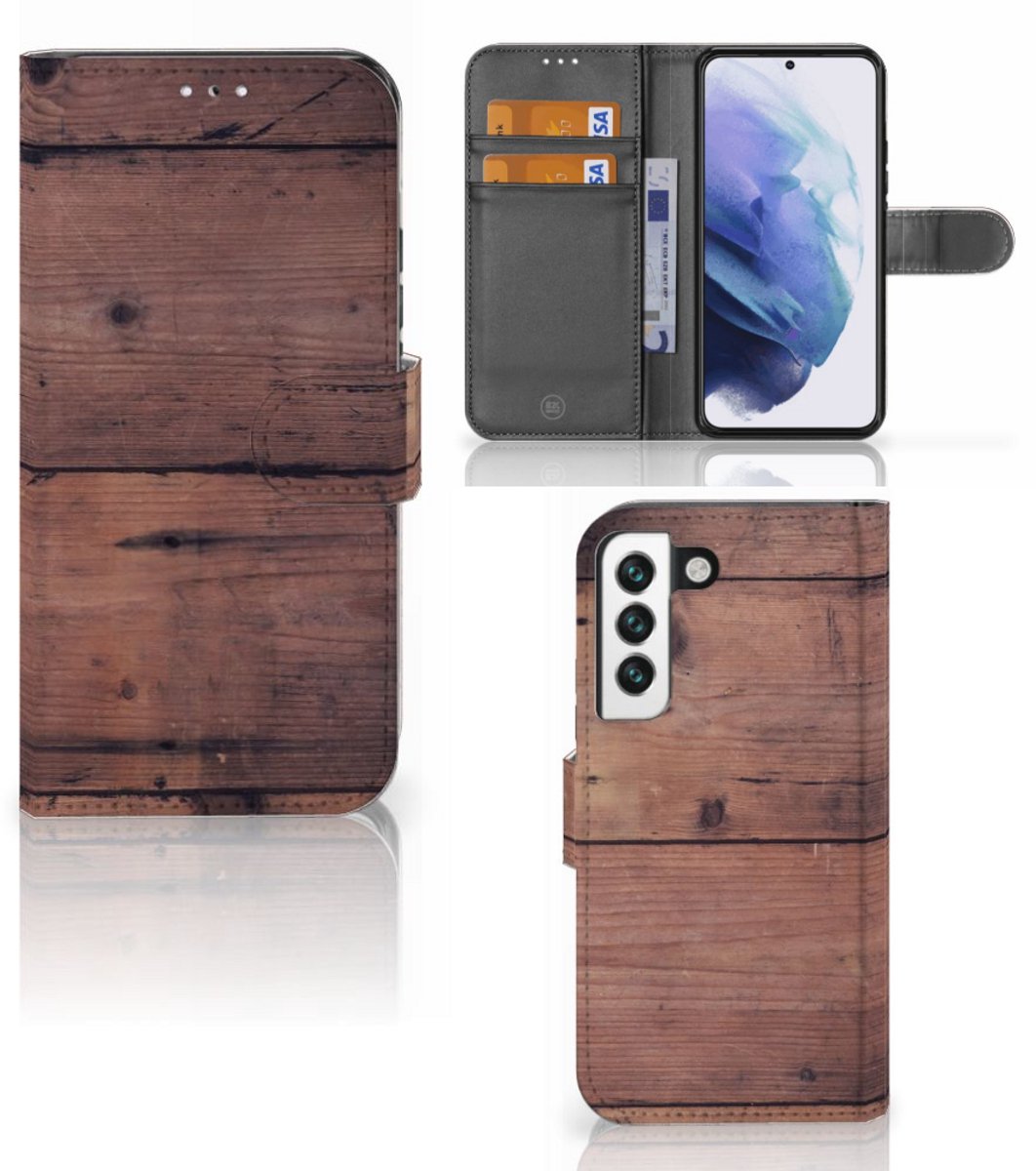 Samsung Galaxy S22 Book Style Case Old Wood