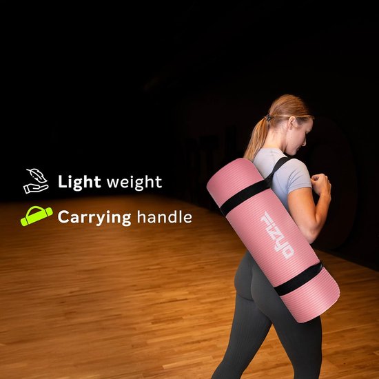 Fizyo Yogamat, gymnastiek en Pilates, antislip NBR-schuim, synthetische rubber, training, fitness, sport, oefening, ontspanning, duurzaam — afbeelding 2