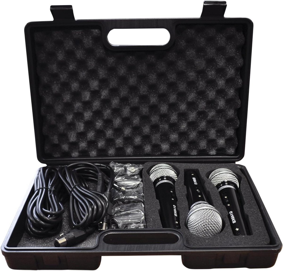 Dynamische Microfoon Set - Zang Microfoons - Zang Opnemen - Drie Microfoons - 1.4 Kilogram - Zwart