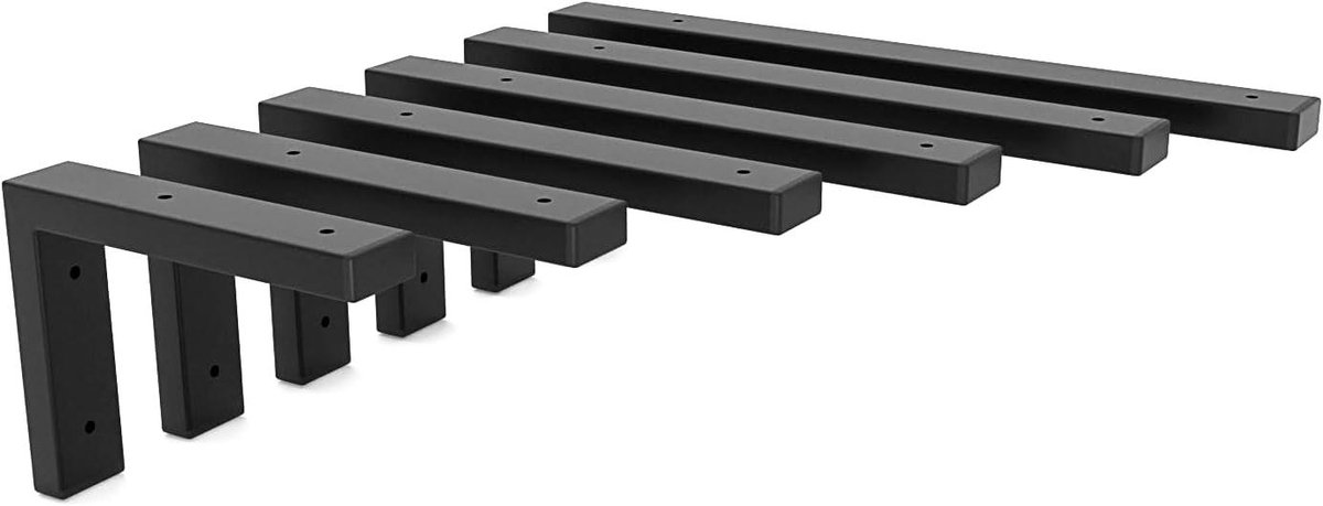 Wastafelhouder - Ondersteuning Plaat - Wastafel Monteren - Zijdematte Poedercoating - 45 cm - Zwart