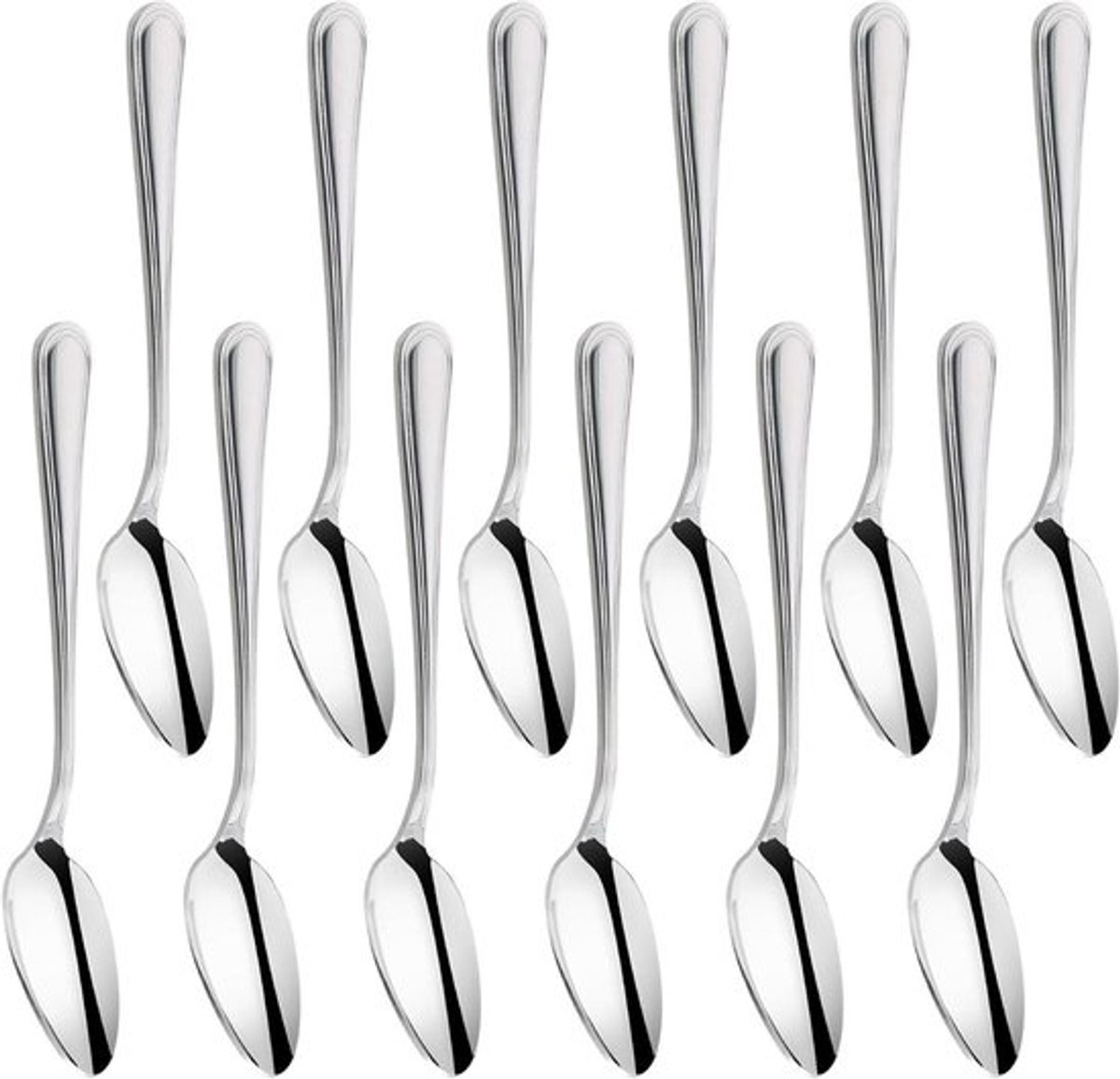 Theelepels 12 stuks 15 cm roestvrijstalen kleine lepels voor thee koffie cake dessert en salade - vaatwasmachinebestendig