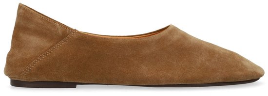Sacha - Dames - Bruine suède ballerina's - Maat 39