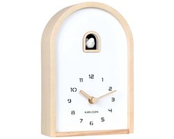 Karlsson Wandklok Curva Cuckoo - Lichtbruin - 6.4x16.8x24.8cm - Wandklok Modern