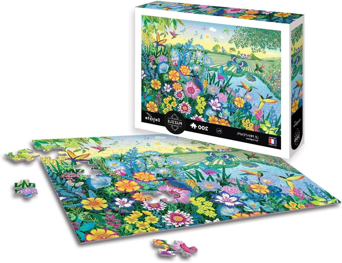 Puzzel - Kinderspel - Ontspannend Tijdverdrijf - Soft Touch Oppervlak - 48 x 33 cm - Frühling