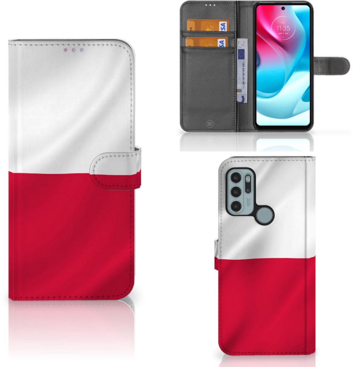 Motorola Moto G60s Bookstyle Case Polen
