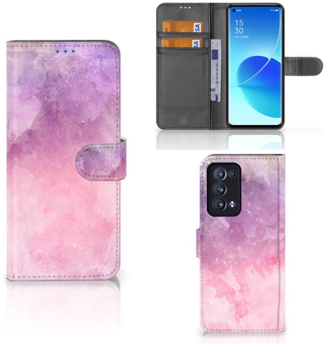 Hoesje OPPO Reno 6 Pro Plus 5G Pink Purple Paint