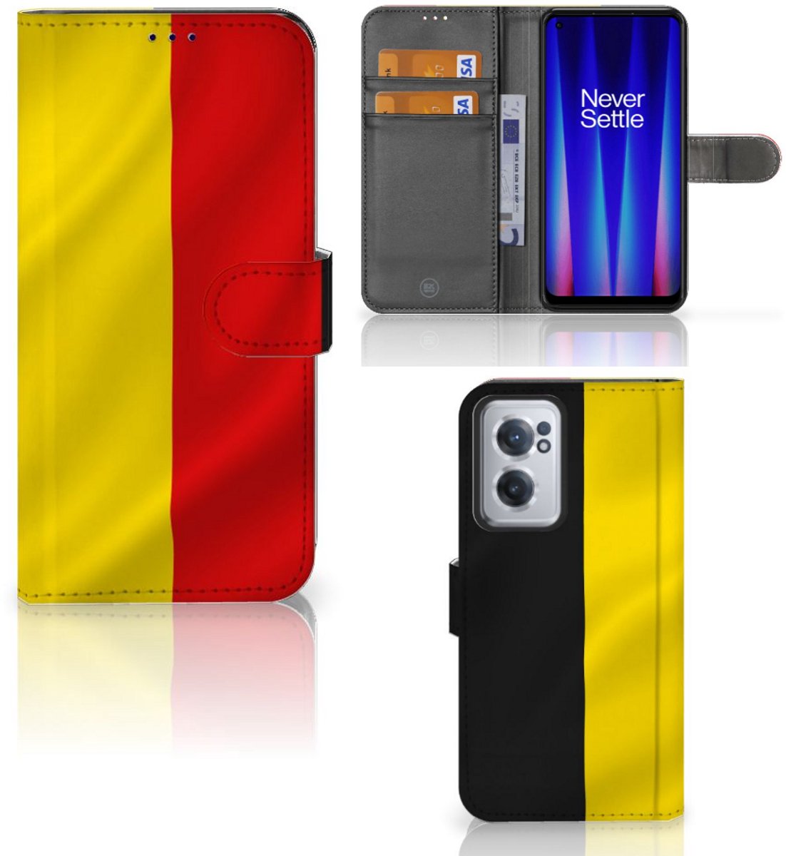 OnePlus Nord CE 2 Bookstyle Case Belgische Vlag