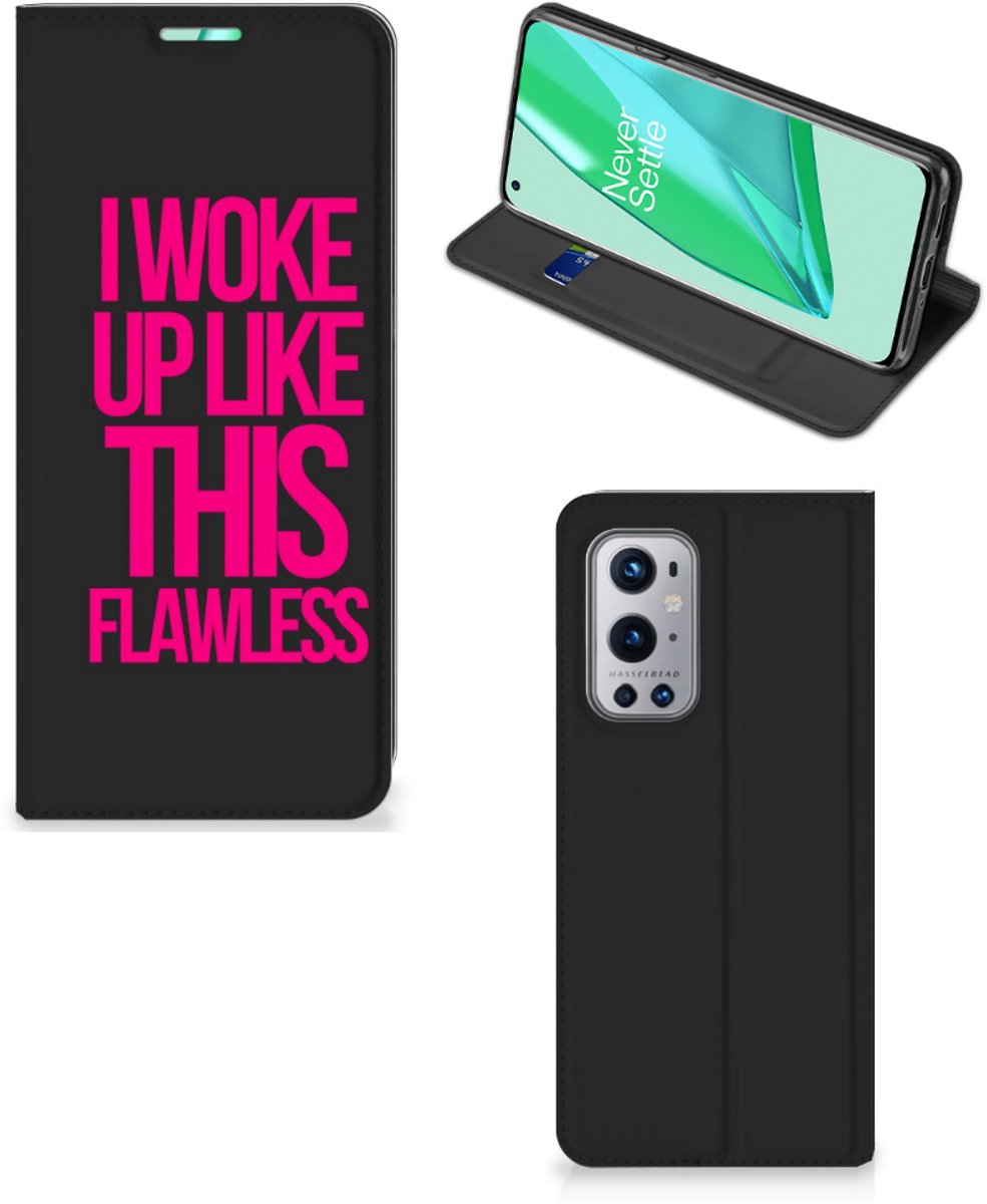 OnePlus 9 Pro Hoesje met tekst Woke Up - Origineel Cadeau Zelf Maken