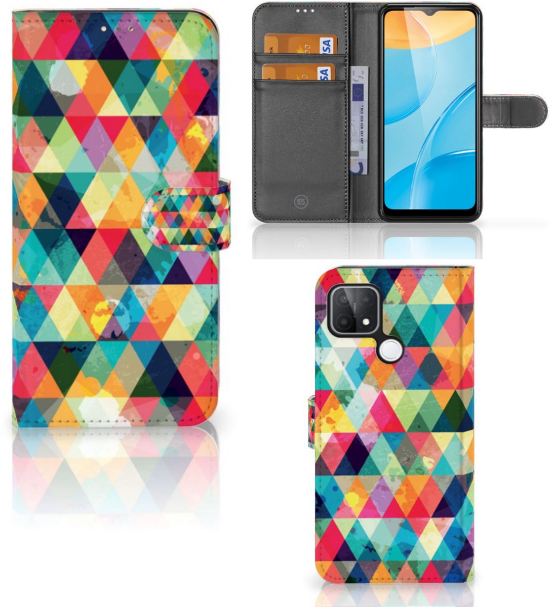 OPPO A15 Telefoon Hoesje Geruit