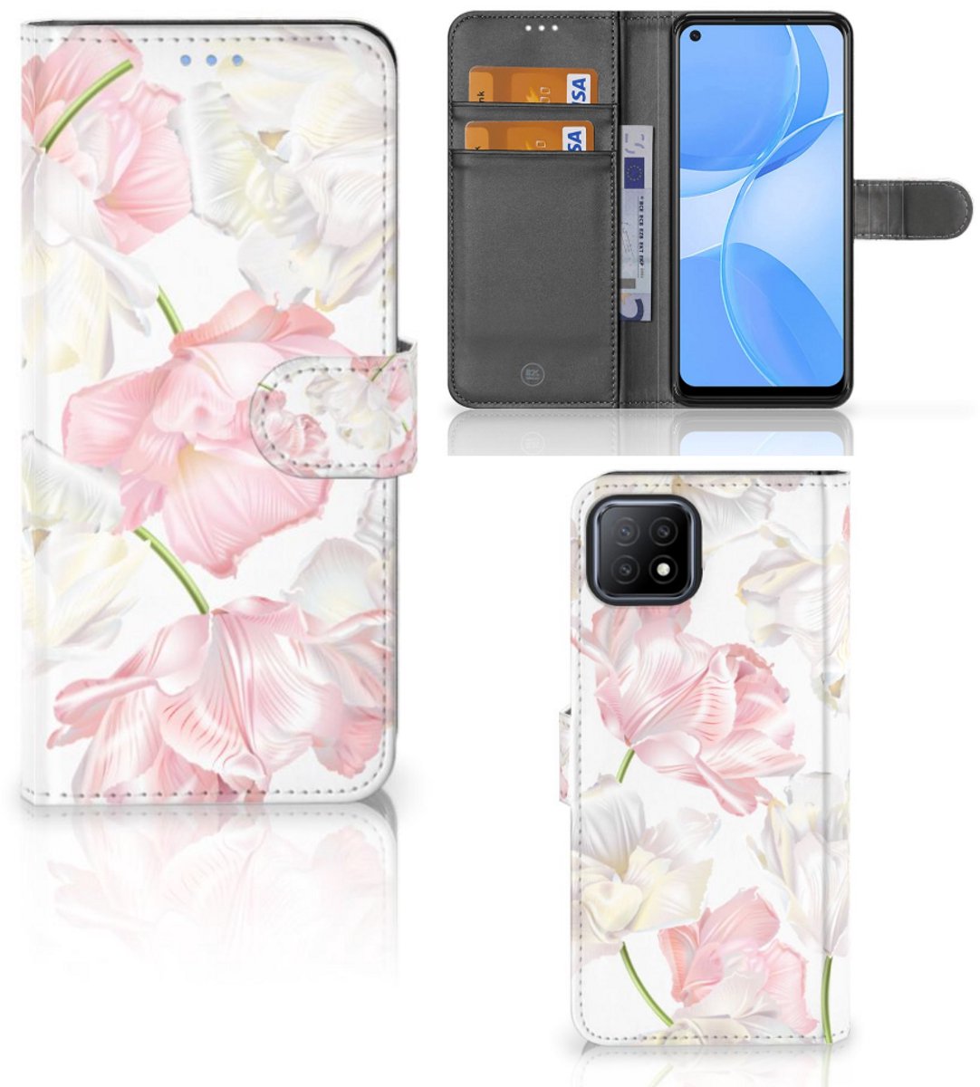 OPPO A73 5G Hoesje Lovely Flowers