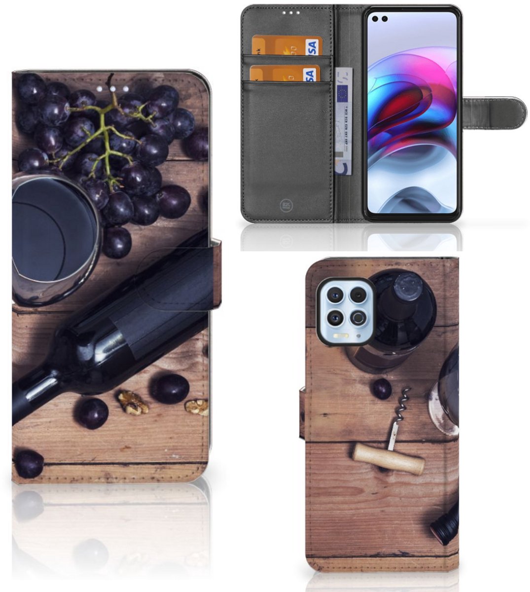 Motorola Moto G100 Book Cover Wijn