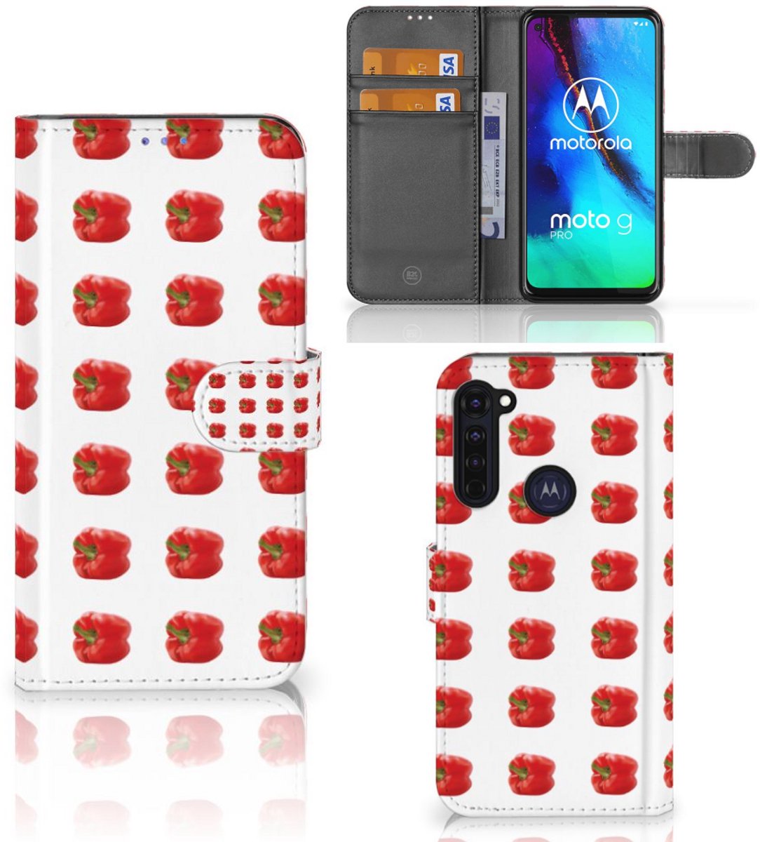 Motorola Moto G Pro Book Cover Paprika Red