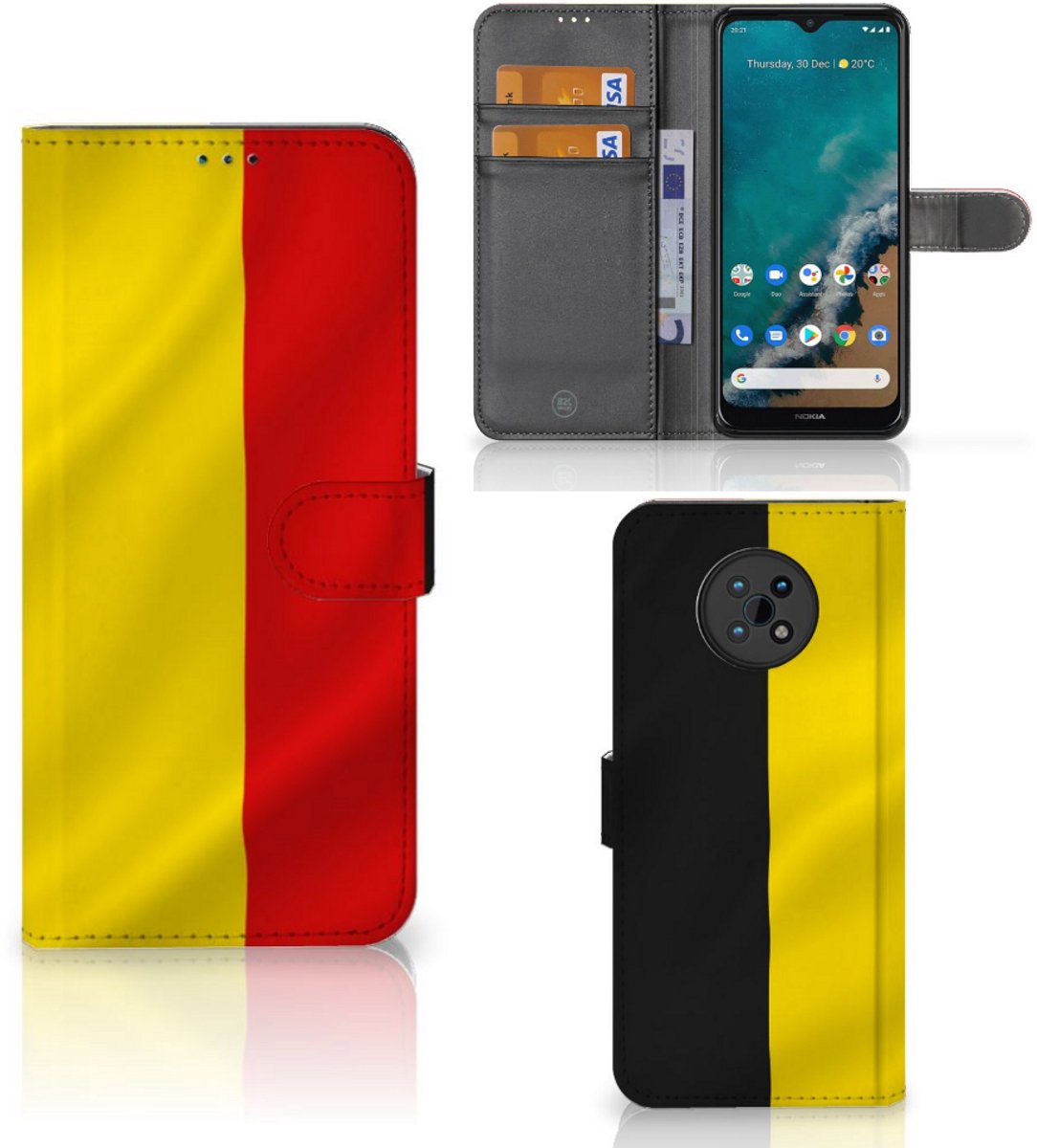 Nokia G50 Bookstyle Case Belgische Vlag