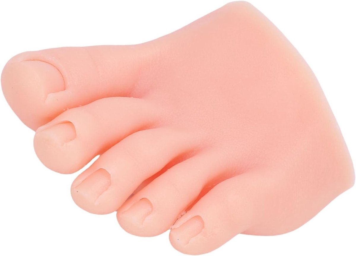 Siliconen Oefenvoet voor Nagelkunst - Herbruikbaar Trainingsmodel met Realistische Tenen, Draagbaar en Wasbaar voor Nagelkunstliefhebbers