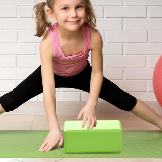 Yoga Blokken - Trainingsblokken Pilates - Flexibiliteit Verbeteren - Hoge Dichtheid Schuim - 23x15x7.5 cm - Groen — afbeelding 5