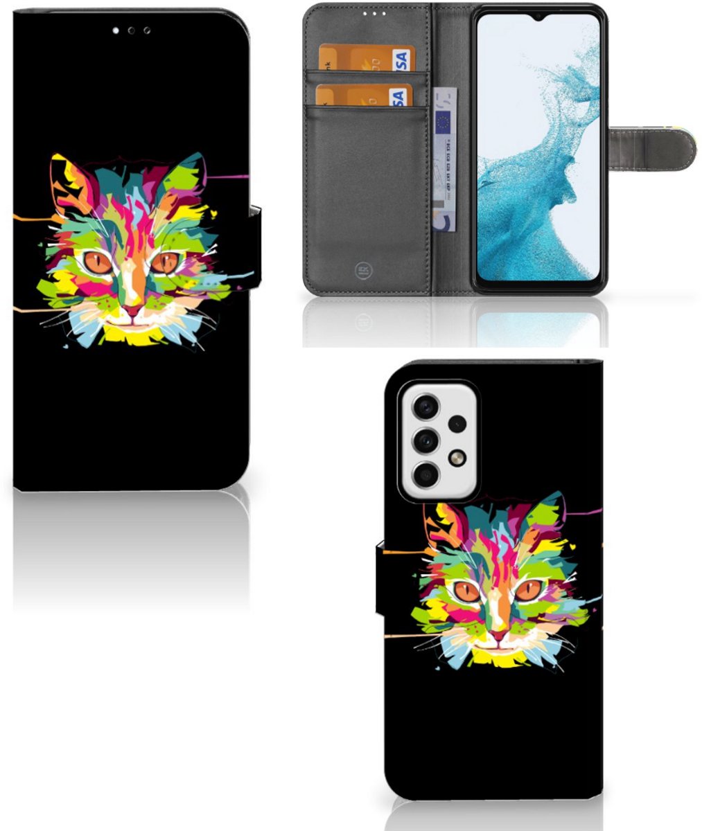 Samsung Galaxy A23 Leuk Hoesje Cat Color