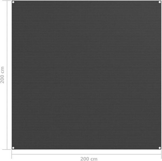 Tenttapijt - Grondzeil Tapijt - Outdoor Kamperen - Ademend Weerbestendig - 200 x 200 cm - Antraciet — afbeelding 3