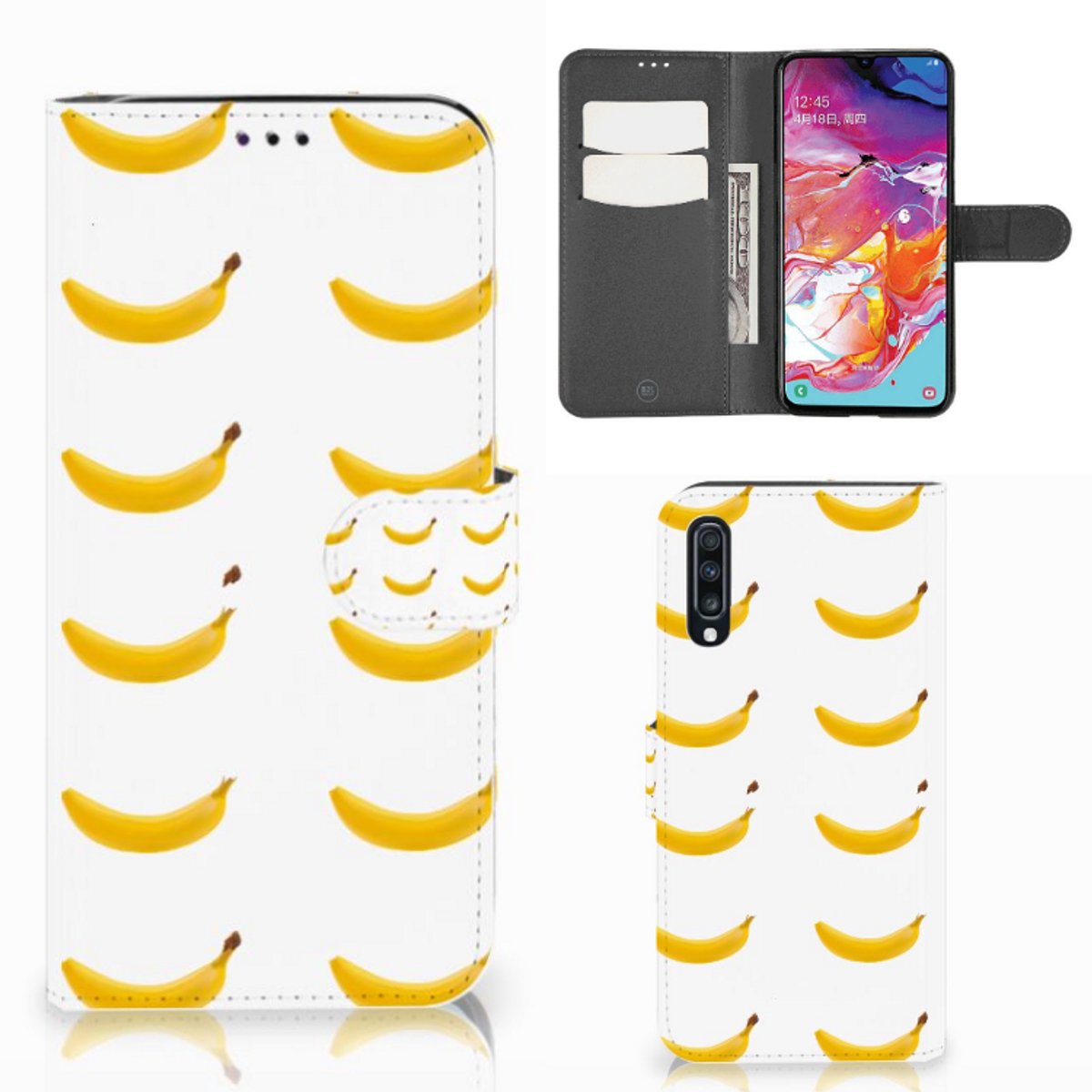 Book Case voor Samsung Galaxy A70 Book Cover Banana