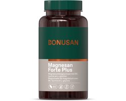 BONUSAN Magnesan Forte Plus – 60 Tabletten – 150 mg - Magnesium – Bisglycinaat – Met B6, Taurine & L-Glycine – Goed Voor Zenuwstelsel en Gemoedstoestand