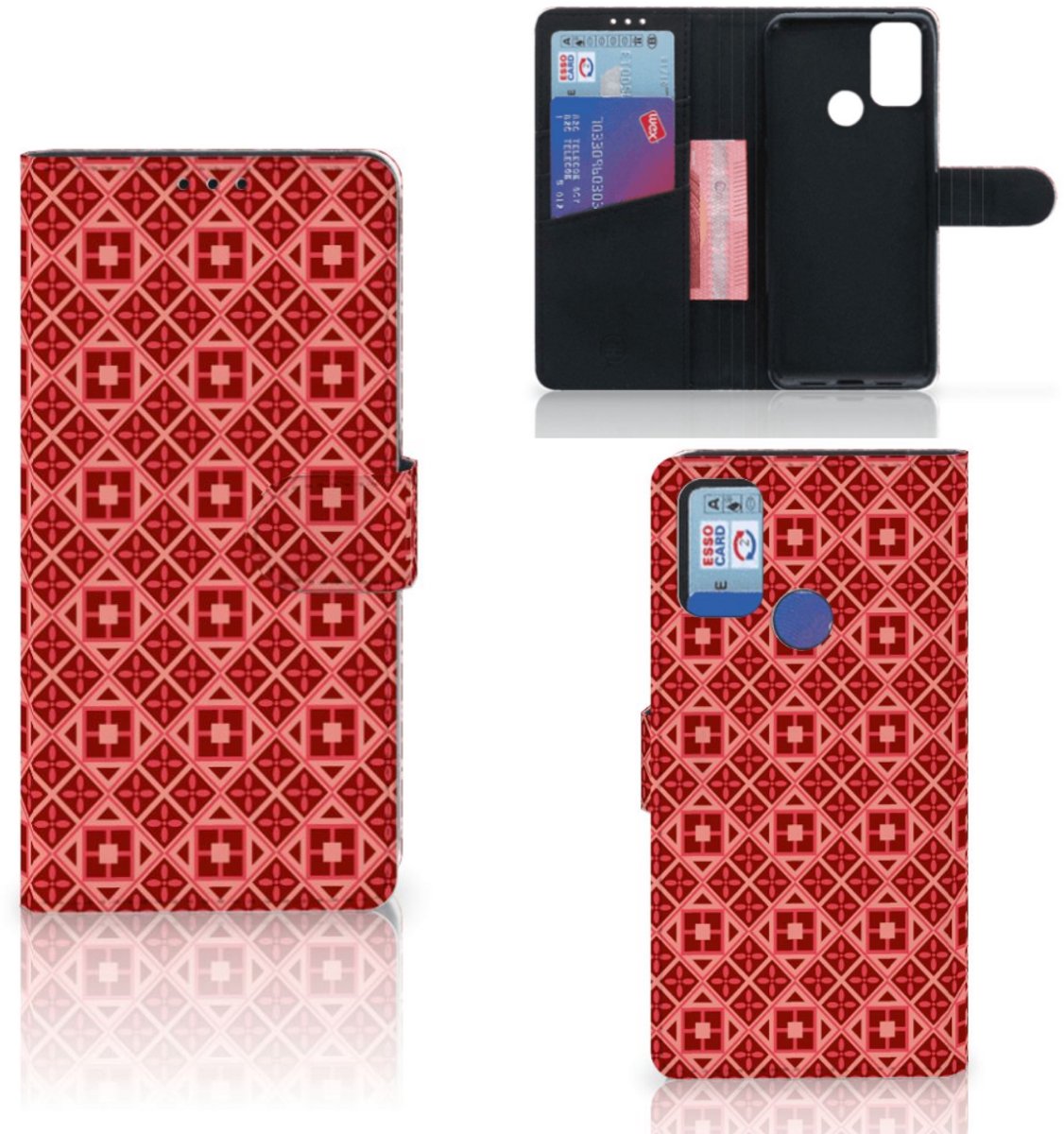 Alcatel 1S (2021) Telefoon Hoesje Batik Rood