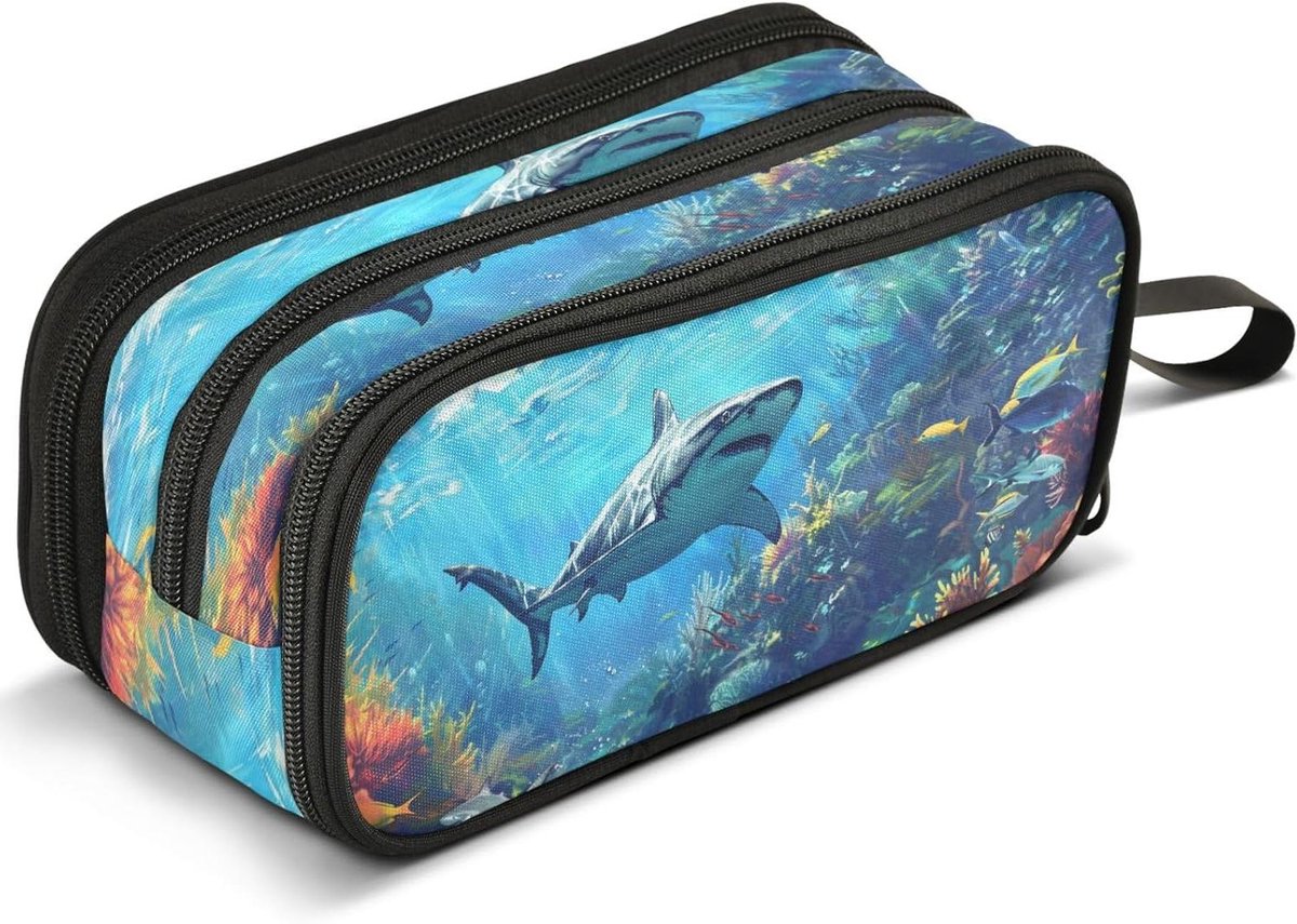 Etui Grote Capaciteit - Pennenetui Potloodtas - Briefpapier Organizer - 3 Compartimenten - 22.5 x 9 x 11 cm - A969