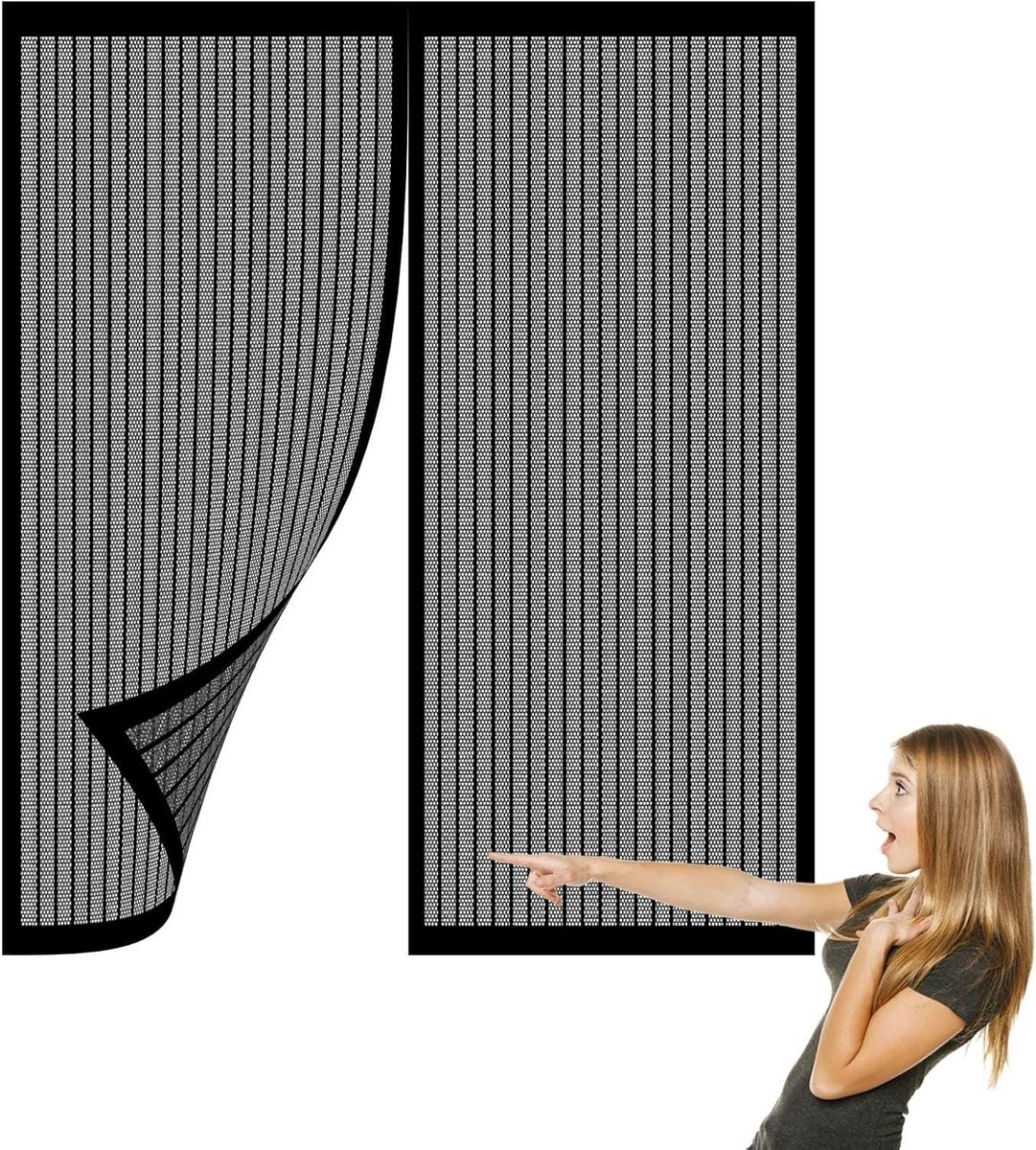 Raamhor met Magneet - Insectenhor - Insecten Buiten Houden - Snelle Magnetische Sluiting -