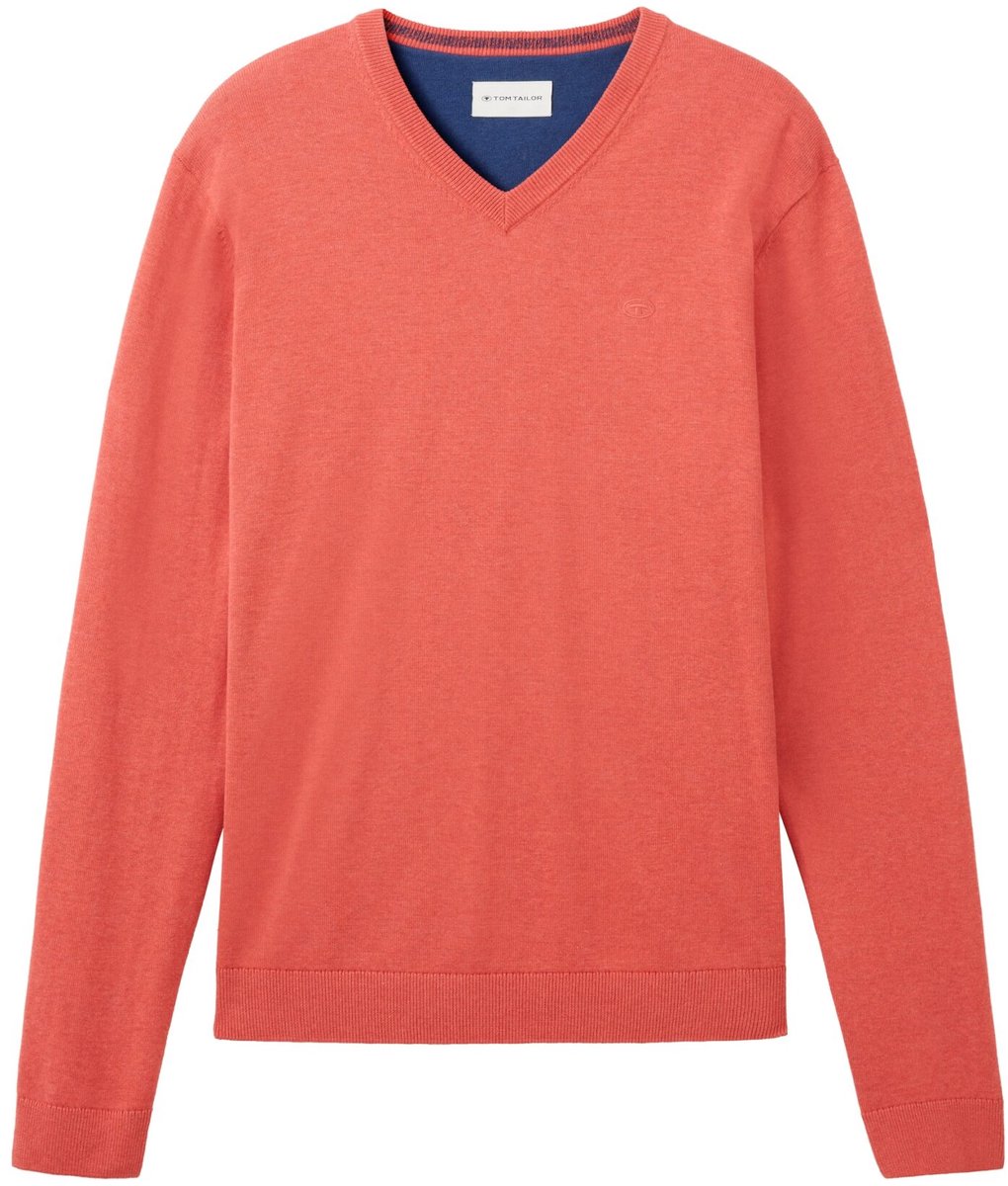 Tom Tailor - Pull - Maat S - Mannen - 34141 soft red - katoen