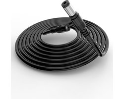 5M DC Verlengkabel voor Echo Show 15, 8/10 gen, Plus 2d, Dot 4e - 20AWG Koper, 15FT Zwart, Ideaal voor Thuisgebruik en Kantoor