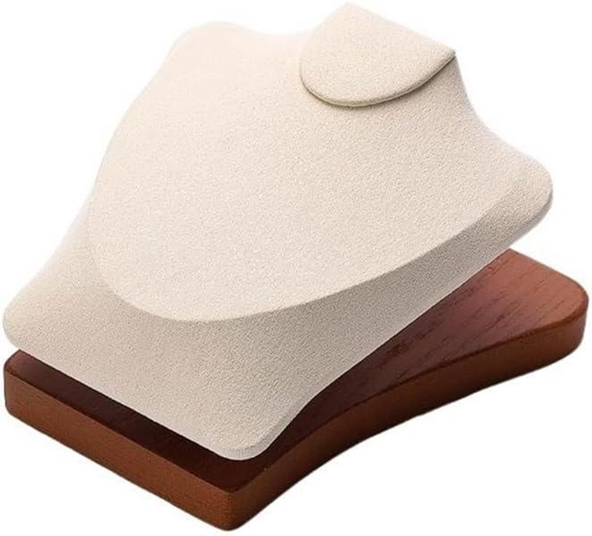 Sieraden standaard - Hanger display - Sieraden tonen - Walnoot basis - N.v.t. - Wit
