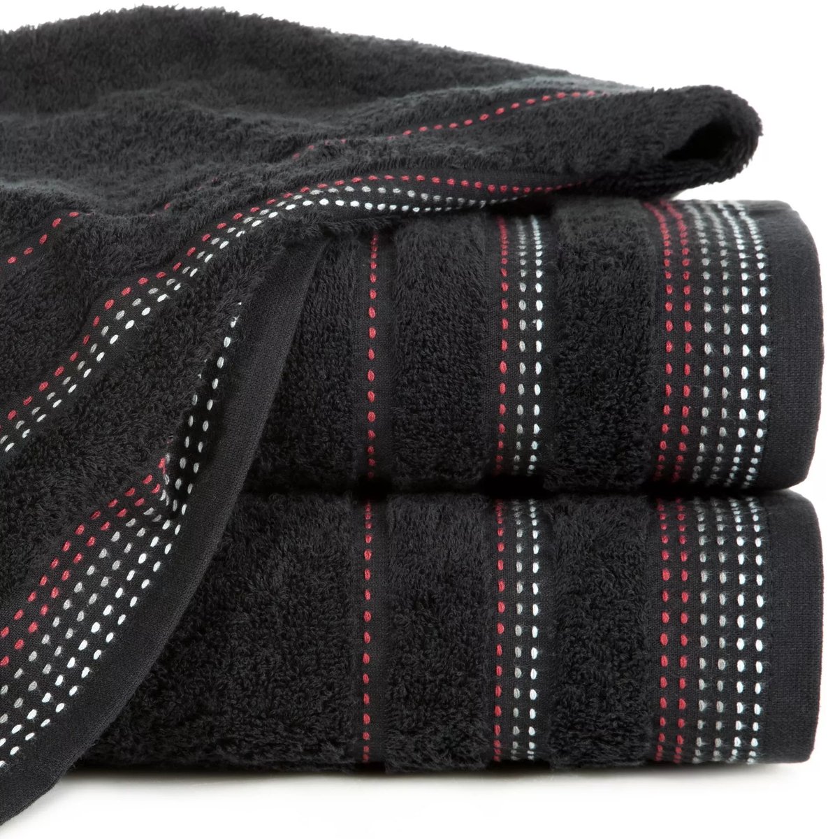 Eurofirany Pola Serie - Handdoek - 50x90 cm - Zwart - 500 g/m²