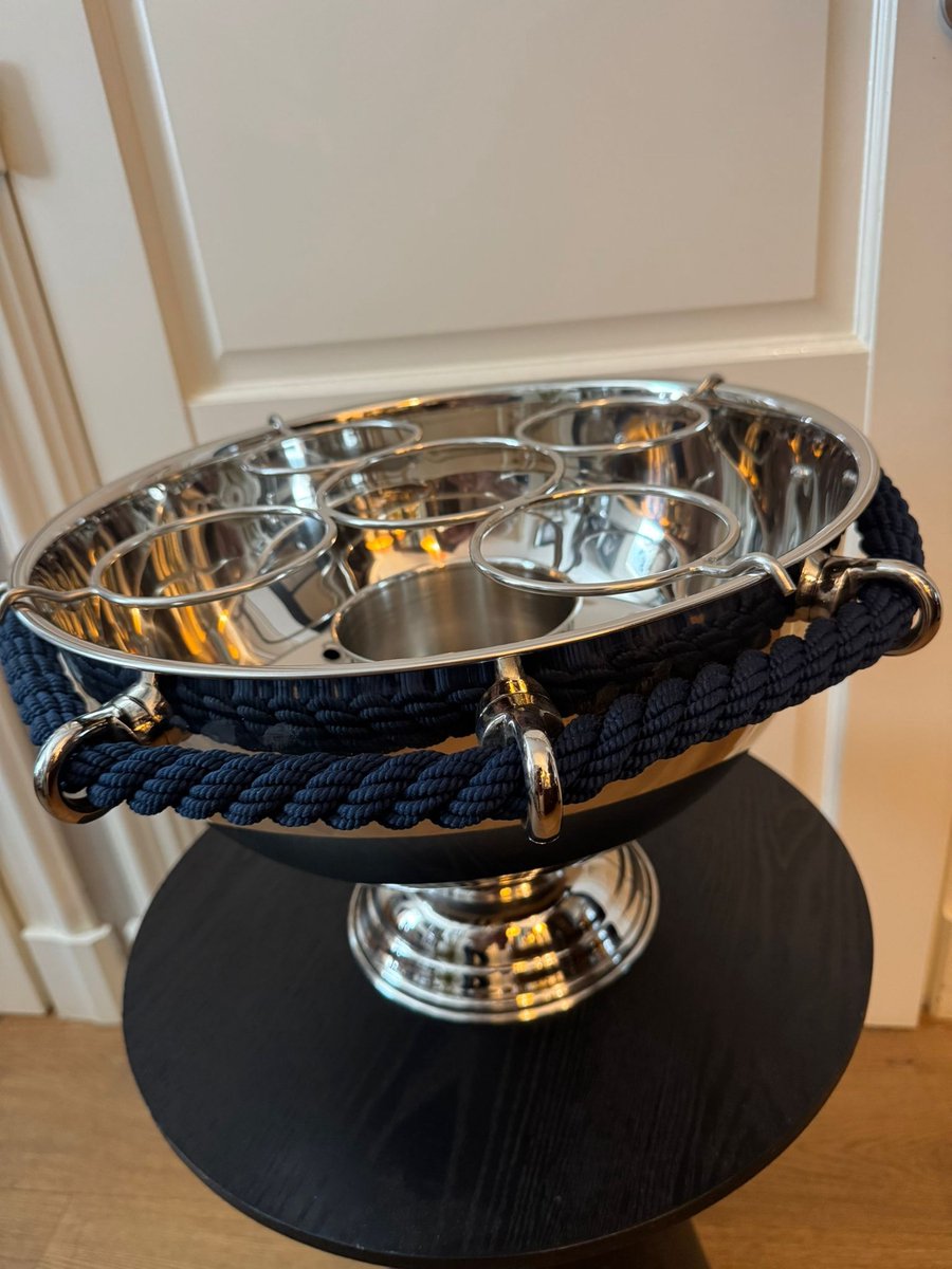 Eichholtz Champagne / Wijn koeler voor 5 flessen met touw | Marine look | Yacht accessory