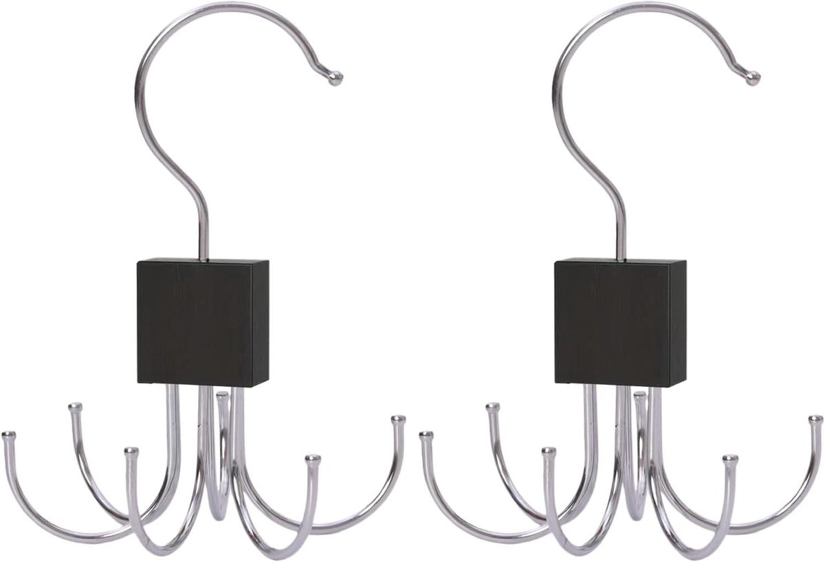 Riemhanger Set - Accessoirehouder - Kast Ordenen - 360 Graden Draaibaar - 2 Stuks - Zwart