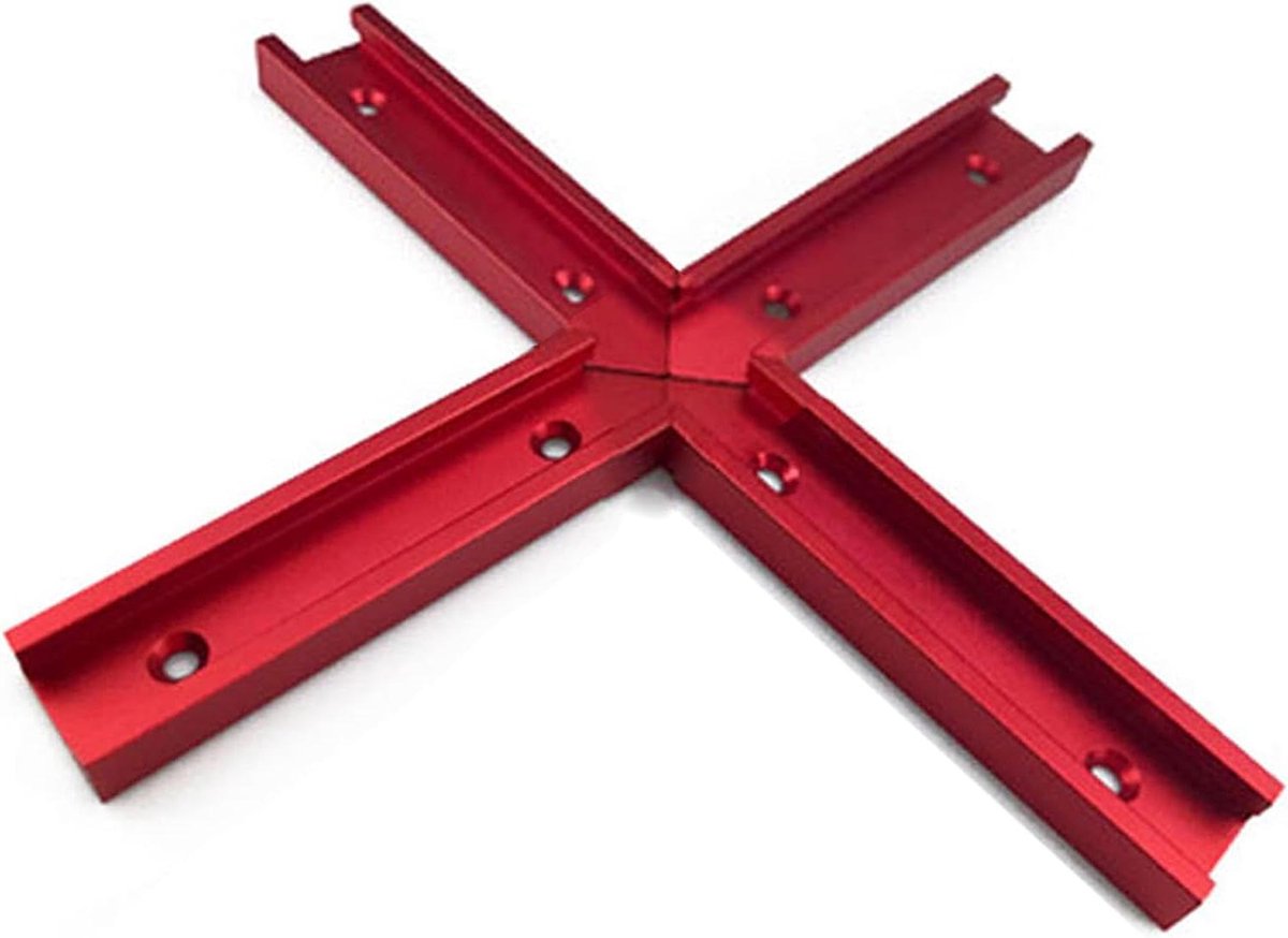 T Track Connectoren - Houtbewerking Rails - Precisie Werk - Aluminiumlegering Structuur - 4 Stuks - Zilver