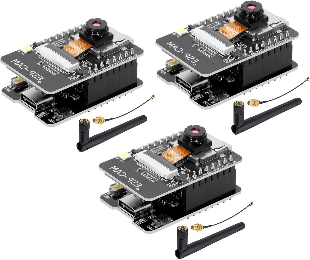 3-delige WiFi Bluetooth Board met Camera OV2640, Dual-Core ESP32, Type-C en TF Card Slot voor Arduino Projects