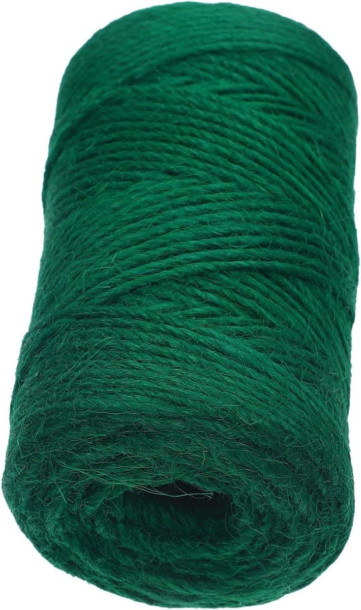Jute Touw - Knutsel Touw - Decoreren en Inpakken - Natuurlijke Jute Vezel - 100 meter - Groen