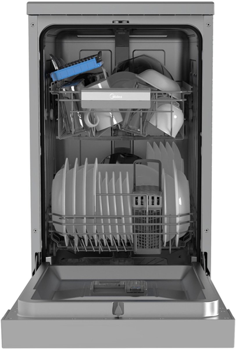 Midea MFD45S200X.2-ES - Vrijstaande Vaatwasser - RVS - E label - 49 dB - 9 l Waterverbruik (per cyclus, gebaseerd op het ecoprogramma) - 10 couverts thumbnail 4