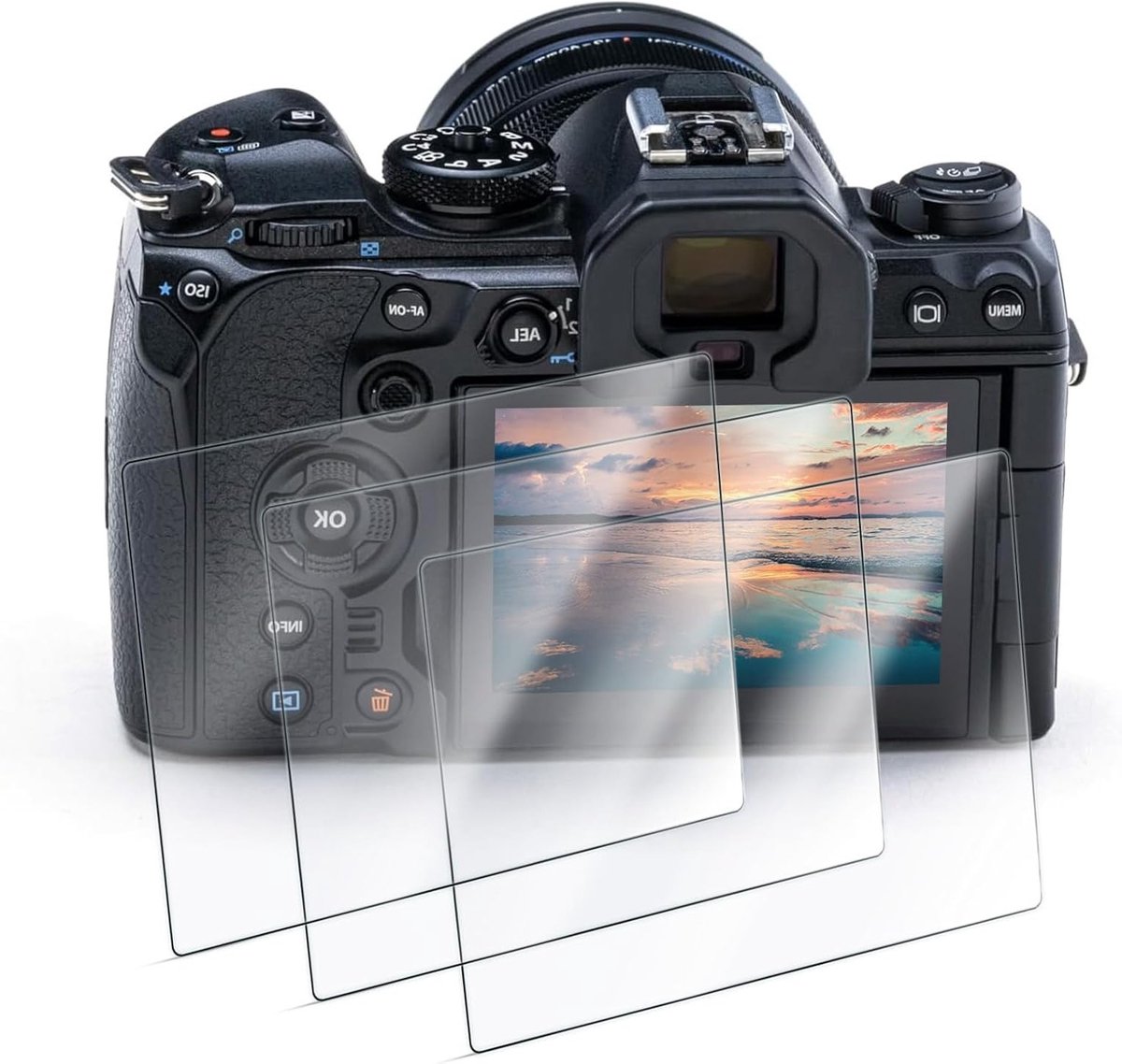 3-Pack Zachte Schermbeschermer voor Olympus OM-1 en OM-1 Mark II Digitale Camera, Hoogwaardige PET Film, Ultrahelder en Krasbestendig met Anti-Vingerafdruk Bescherming