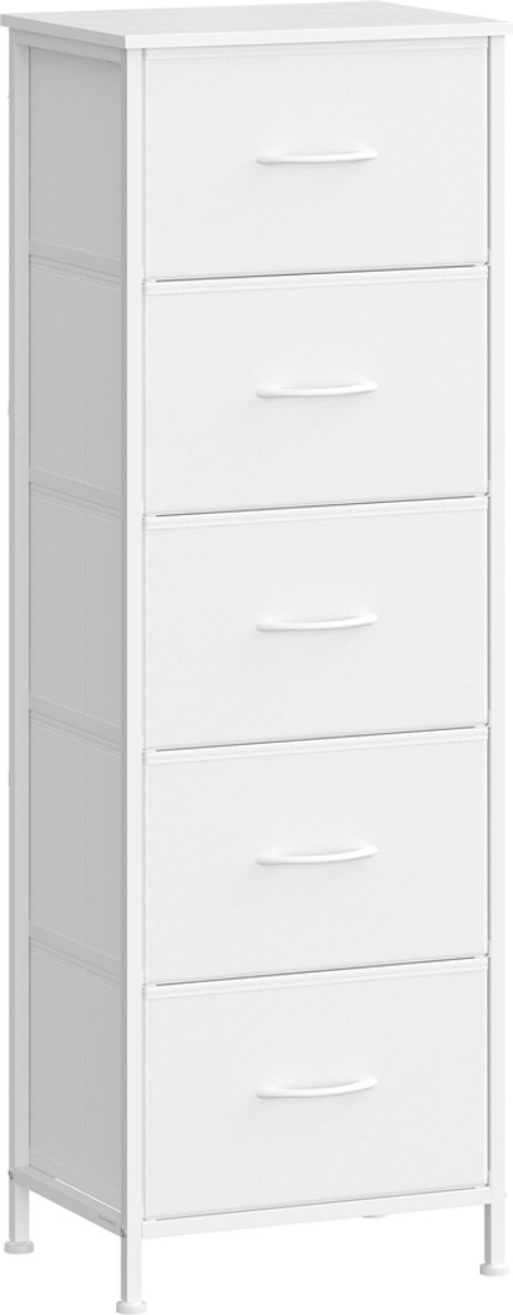 Commode - Staal, MDF - 5 stoffen lades - Voor slaapkamer en woonkamer