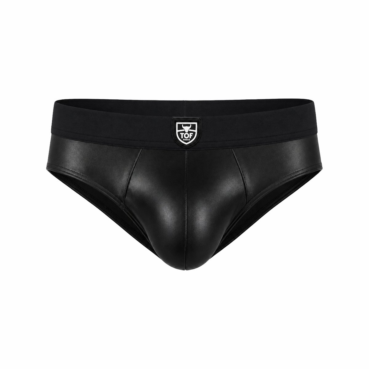 TOF Paris Fetish Brief Black/Black - MAAT L - Erotisch Heren Ondergoed - Slip voor Man - Sexy mannen Slip